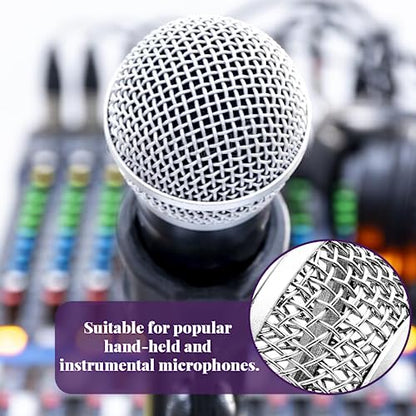 SM58 Microphone Head Replacement, Standard Size, 4 Pack | Grille Mic Replacement, With Foam