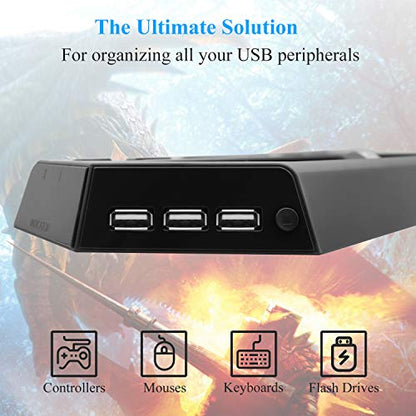FASTSNAIL Vertical Stand with Cooling Fan & Controller Charger for PS4 Pro | Controller Charging Station for Playstation 4 Pro, Charger for DualShock 2 Controller, LED Indicator, for PS4 Pro Accessories