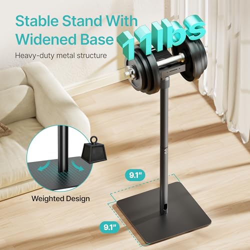 Height-Adjustable Speaker Stands Pair, Black | Height Adjustable from 33.4" to 44", 11LBS Capacity, Surround Sound Speaker Stands, Cable Management, 1 Pair