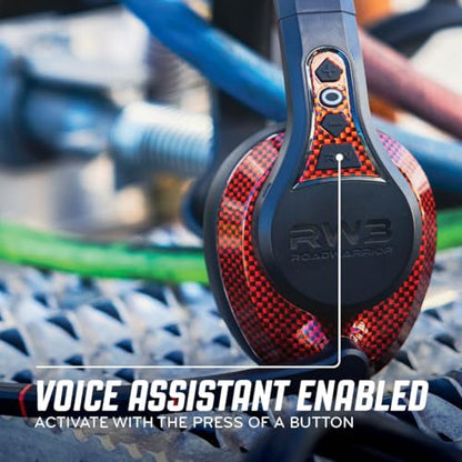 RoadWarrior RW3 Bluetooth Trucker Headset - 105dB 40mm Speaker AI ENC Mic | Noise Cancelling, 50+ Hour Battery Life, 180ft Wireless Range, ANC Audio, IP54 Rugged with Voice Control, Over-Ear Fit