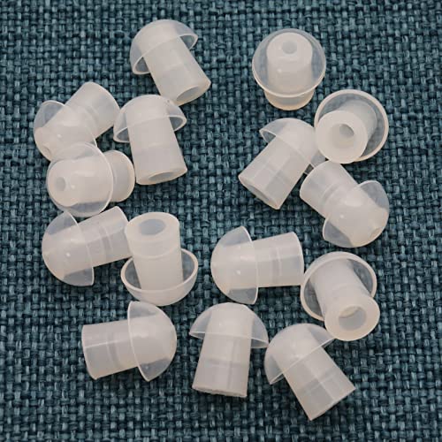 Replacement Mushroom Earbuds Ear Tips Compatible with Motorola Kenwood Baofeng Two Way Radio Air Acoustic Coil Tube Earpiece Transparent Security Headset (10 Pack)