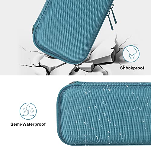 BOVKE Hard Travel Speaker Case for Bose New SoundLink Flex Speaker (2nd Gen) / Bose SoundLink Flex Bluetooth Portable Speaker, Extra Mesh Pocket for Bose Speaker Charger, Charging Cables, Stone Blue - color: Stone Blue