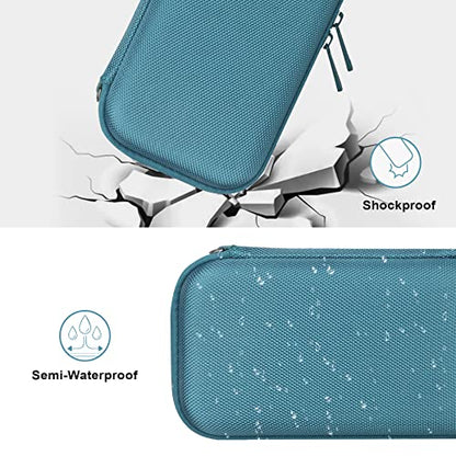 BOVKE Hard Travel Speaker Case for Bose New SoundLink Flex Speaker (2nd Gen) / Bose SoundLink Flex Bluetooth Portable Speaker, Extra Mesh Pocket for Bose Speaker Charger, Charging Cables, Stone Blue - color: Stone Blue