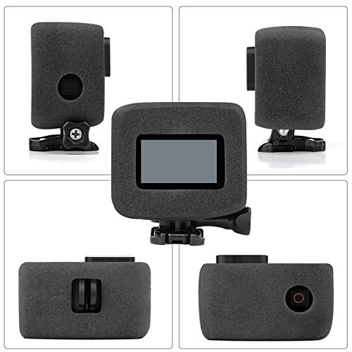 SOONSUN 2-Pack Windslayer Cover for GoPro Hero 5/6/7 Black, White, Silver | Wind Noise Reduction, Wind Muff Foam Windscreen, Clearer Audio for Cycling, Motorcycle Riding, Skiing and Outdoor Recording