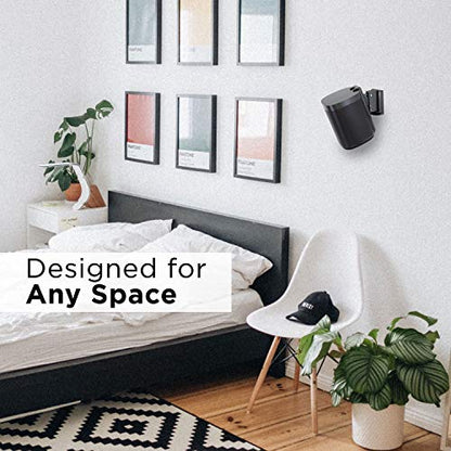 Mount-It! Adjustable Speaker Wall Mount for SONOS One, One SL and Play:1 - Black