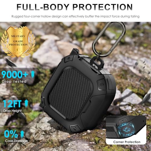 for Beats Powerbeats Fit Case Cover with Safety Lock & Phone Stand - color: Black, size: Beats Powerbeats Fit