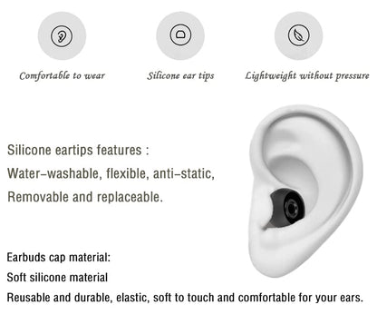 Replacement Eartips Silicone Ear Buds Tips Compatible with Powerbeats Pro Beats Wireless Earphone Headphones,Black Eartips（4 Pairs） - color: Black