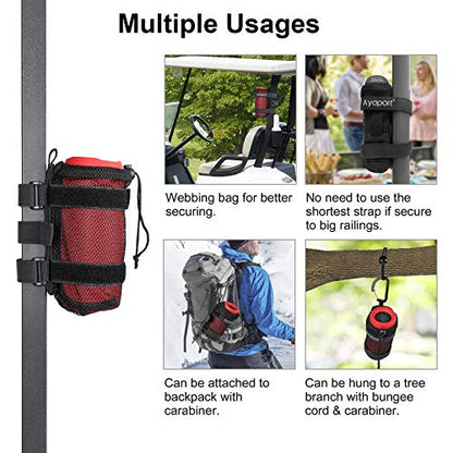 Ayaport Speaker Mount Holder Golf Cart Speaker Strap Fits Most Portable Sound Bar Round Cylindrical Speakers Radio, Golf Cart Accessories Applicable to Railing, Frame, Bike Handlebar (Small) - size: Small