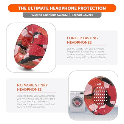WC SweatZ Studio - Patented Covers for Beats Studio 3 (A1914) & 2 (B0500) | Made by Wicked Cushions | Made with Premium Silicone | Also fits B0501 | Red Prism - color: Red Prism