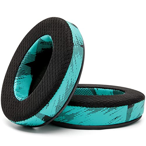 WC Freeze - Cooling Gel Earpads for ATH M50X / SteelSeries Arctis/HyperX | Made by Wicked Cushions | Fits SteelSeries Arctis, ATH M50X, Turtle Beach Stealth & More. Cooler for Longer | Speedracer Cyan - color: Speedracer Cyan