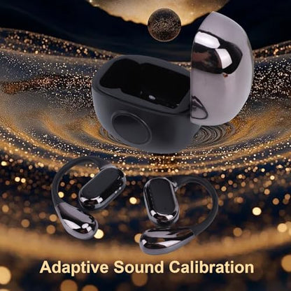 Dpofirs Wireless Earhook Earbuds, Sports Bluetooth Headphones ENC Noise Cancellation, HiFi Sound Over Ear Earphones 60H Playtime for Cycling Running Workout (Black) - color: Black