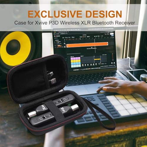 LTGEM Case for Xvive P3/P3D Bluetooth Audio Receiver | Hard EVA Shell, Water-Resistant, Shock Protection, Scratch-Resistant Interior, Portable Travel Storage Case Only
