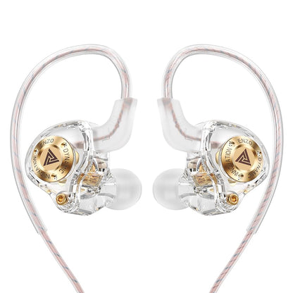 Piluyaa Wired Gaming Headphones IEM Earphones with 1DD，QKZ ENZO in Ear Monitor, HiFi Earbuds, Bass Sound with New 11mm Dynamic Driver for Video Music Gaming (White) - color: WHITE