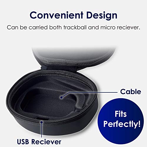 ELECOM Official Hard EVA Travel Protection Storage Case Replacement for M-XT2&3 Series, Wired/Wireless Thumb Control Trackball Mouse, Ergonomic Design, Optical Gaming Sensor - Case Only (BMA-XT2BK)
