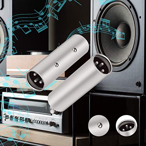 Tisino 3-Pin XLR Male to Male Adapter - 2 Pack | 3-Pin XLR Coupler Connector Gender Changer for Microphone/Mixer, XLR Female Input into Male Output - color: XLRM to XLRM