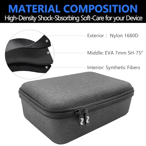 Musiin Custom Audio Interface Case Compatible with SSL2+ MKII OTG(Grey) | Fitted EVA hardshell case with soft lining, handle and dual zippers. - color: SSL2 Grey