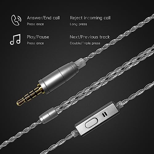 CCA ND DD3 4 Tone Adjustable in Ear Monitor Headphones, Dual Cavity Dual Magnetic Dynamic IEM Earphones, Clear Sound & Deep Bass Earphones Wired, Gaming Earbuds with 2pin Detachable Cable - color: Black, style: Without Mic