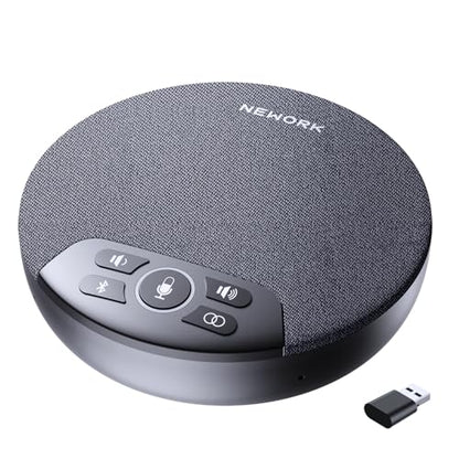 FreeChat Speakerphone, Conference Speaker with 4 Mics, 360° Enhanced Voice Pickup | AI Noise Reduction, AI Echo Cancellation, Auto Volume Balance, Plug & Daisy Chain, Full-Duplex Calling - color: Supports 2-Unit Daisy-Chaining