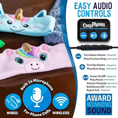 CozyPhones Toddler Headphones Wireless, Kids Bluetooth Earphones, Safe Volume - Wired School Headphones for Kids with 3.5 MM Jack and Travel Bag - Toddler Airplane Accessories for Boys & Girls - Fox - color: FOX WIRELESS