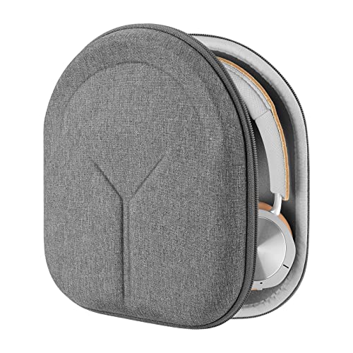 Geekria Shield Headphones Case Compatible with B&O Beoplay HX, H9i, H95, H9, H8, H6, H4, Portal Gaming, Replacement Hard Shell Travel Carrying Bag with Cable Storage (Grey) - color: Grey
