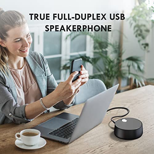 USB Computer Speakers, PC Speaker with Microphone, 2 Sound Modes | Hand Free Enhanced Voice Pick up, Compatible with Zoom for Video Meeting, Skype, Gaming, Zoom, Plug & Play