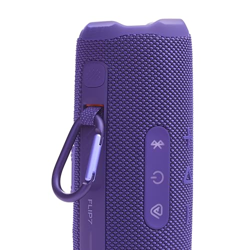 JBL Flip 7 Portable Bluetooth Speaker, Waterproof and Drop-Proof - Purple | Up To 16 Hours Playtime, IP68 Dustproof Build, Clip-On Loop, USB C Lossless Audio, Links With Other Speakers For Outdoor Use - color: Purple