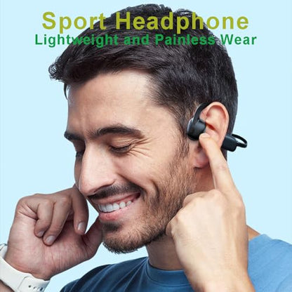 AYI Professional Swim Headphones True Bone Conduction Open Ear Headset MP3 Player Built-in 32G Memory IP68 Underwater Waterproof Bluetooth Earphone for Driving Bicycling Running Skiing-White - color: White Swim Headphone
