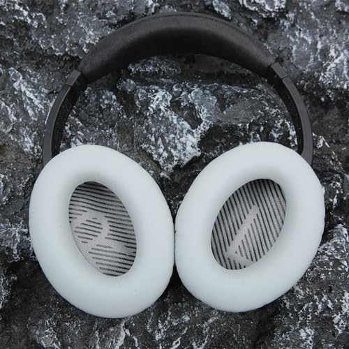 Replacement Ear Cushions for Bose QuietComfort 35 QC35 QC35ii QC45 QC25 QC15, Headphones Earpads with Protein Leather& Memory Foam (Grey) - color: QC35 Grey