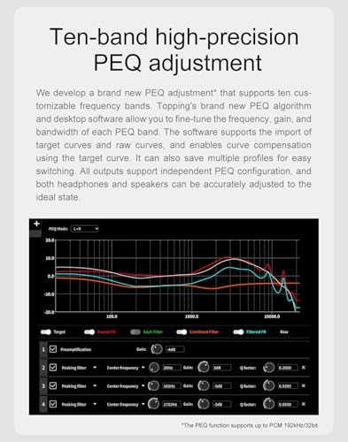 TOPPING DX5 II Hi-Res DAC & Headphone Amp Combo – Dual ES9039Q2M, X-Hybrid Amp, 10-Band PEQ, LDAC Bluetooth 5.1, 4.4mm Balanced & 6.35mm Headphone Output, Preamp Mode, 12V Trigger (Black) - color: Black