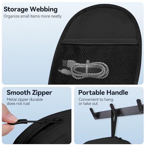 Inesore Soft Headphone Case Headset Carrying Storage Bag Pouch,Black - color: A-Black
