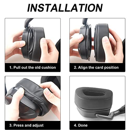 Replacement Ear Pads Cushions for Corsair Void/Void Pro/Void Pro RGB -Black | Also for Void V2 / Void Pro RGB SE/Void Pro Elite/Surround Wired & Wireless RGB Gaming Headsets, Earpads with Mesh Fabric - style: Mesh&Leather