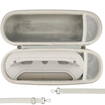 Protective Case for Beats Pill Bluetooth Speaker with Handle | Silicone Cover and Hard Carrying Case for Beats Pill Speaker Accessories with Shoulder Strap (Light Gray) - color: Light Gray