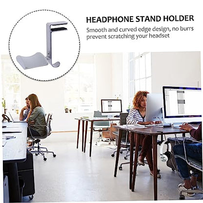 Adjustable Metal Headset Holder Desk Clip Hook Durable Headphone Hanger for Over Ear Headphones Space Saving Design Smooth Finish Sturdy Clamp Mount