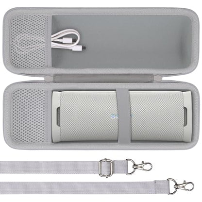 co2CREA Hard Case for Sony ULT Field 1 Bluetooth Compact Speaker, White | Portable Travel Bag Replacement with Detachable Shoulder Strap and Handle, Shockproof EVA Shell and Soft Lining - color: White Case, style: Case for Sony ULT Field 1