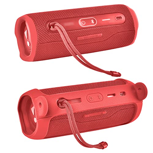 Comecase Silicone Case for JBL FLIP 6 Waterproof Portable Bluetooth Speaker - color: Red