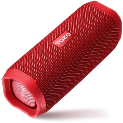 TOZO PA2 Portable Bluetooth Speaker with Dual Drivers and Bass Diaphragms | Deep Bass Stereo Sound, 25H Playtime, Cord Buckle Design, Custom EQ App Wireless Shower Speaker for Home Outdoors Travel