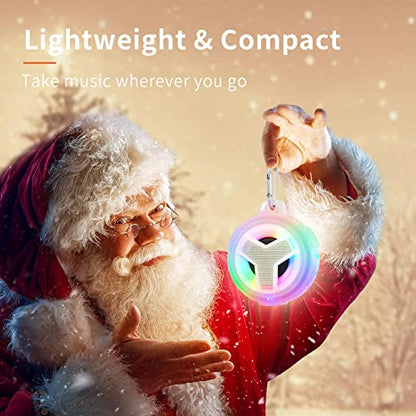 EBODA Shower Bluetooth Speakers Waterproof Teen Girl Gifts Trendy Stuff Kid | IP67 Portable Speaker with LED Light, 2000mAh, True Wireless Stereo, Gifts for Teen Boys, Men and Women, Unique Music Gifts - color: Crystal