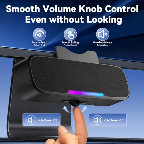 OHAYO Computer Speakers for Desktop PC Monitor, USB Plug-in, G-Sensor