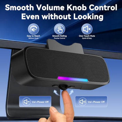 OHAYO Computer Speakers for Desktop PC Monitor, USB Plug-in, G-Sensor