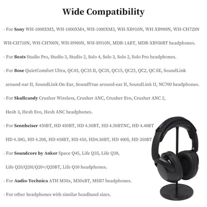 Adhiper Headphone Headband Cushion Cover for Pioneer DJ HDJ-X5, X7, X10, CUE1 & V-Moda Crossfade 2/3, M-10/M-100, LP/LP2 Headphones, 6mm Thick Soft Cover for Pressure Relief, with Hanging Loop