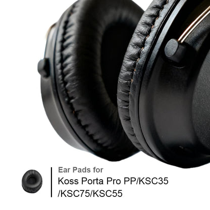 INF Ear Pads for Koss Porta Pro PP/KSC35/KSC75/KSC55 Protein Leather Black