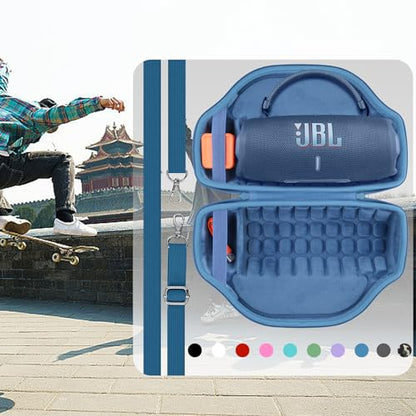 co2CREA Case for JBL Charge 6 Portable Bluetooth Speaker, Blue | High-Density Foam Padding, Reinforced Handle, Detachable Shoulder Strap, Compact Lightweight Design, Dust Protection - color: Blue Case