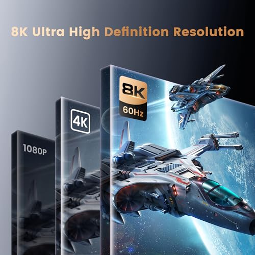 HDMI 2.1 eARC Switch 4 in 1 Out, 4K@120Hz 8K@60Hz Audio Extractor w/Remote | Supports CEC,Optical SPDIF, 3.5mm AUX Audio Output, VRR, ALLM, HDR and HDCP2.3 for PS5, Xbox and 8K Displays