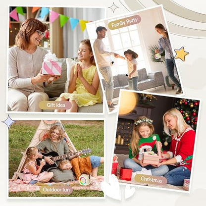Karaoke Machine for Kids, Karaoke Gifts for Girls Ages 4, 5, 6, 7, 8, 9, 10, 12 +Year Old Birthday Party, 4-12 Years Old Christmas Toys Gift for Girls - color: Beige
