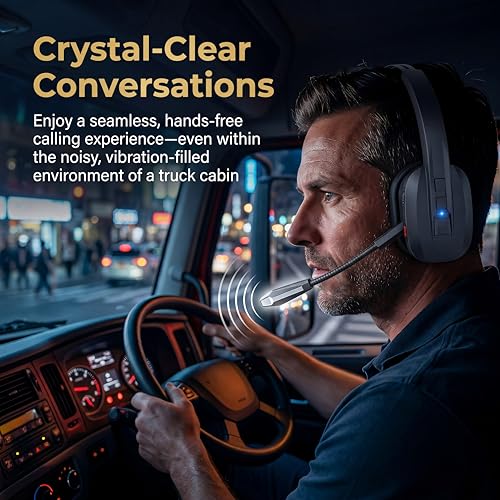 SINWE Trucker Bluetooth Headset with Dual Mic Noise Cancelling - style: Ultra-Light