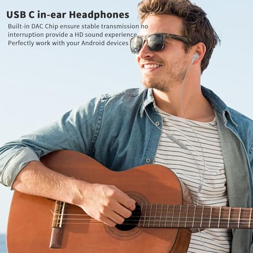 USB C Headphones Wired Earbuds for iPhone 18Pro Max 17 16 15,Grey