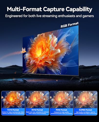 ORICO IS6 4K Portable HDMI Capture Card for Streaming, Dual 4K60Hz Inputs, USB C Game Capture Card with Audio Ports Compatible with PS5, Xbox, Switch, OBS Recording, Works on PC, Mac, Laptop, iPad