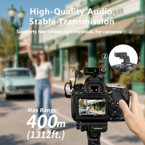 DJI Mic 3 (2TX+1RX+Charging Case), All in one Mic with Canon MI Hot Shoe | Wireless Mini Mic for iPhone/Camera/Android, Ultralight, Adaptive Gain Control, 28hrs Use, Vlog, Noise Cancelling