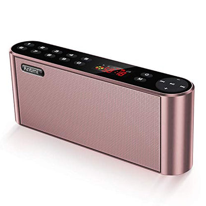 Antimi Bluetooth Speaker,FM Radio Player,MP3 Player Stereo Portable Wireless Speaker Drivers with HD Sound, Built-in Microphone, High Definition Audio and Enhanced Bass(Black) (Pink) - color: Pink