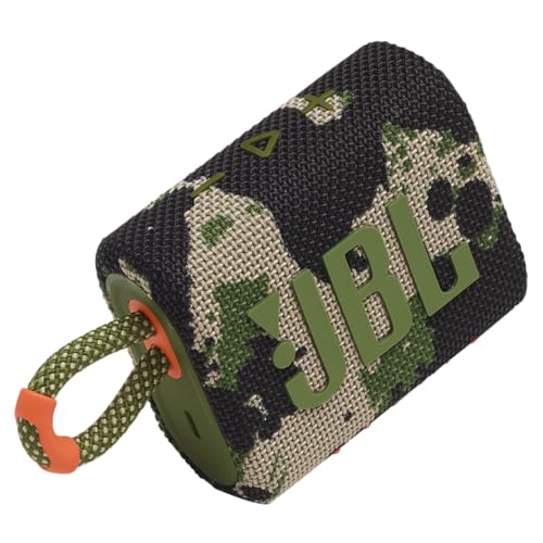 JBL Go 3 - Portable Mini Bluetooth Speaker, big audio and punchy bass, IP67 waterproof and dustproof, 5 hours of playtime, speaker for home, outdoor and travel (Camo) - color: Camo, style: GO3